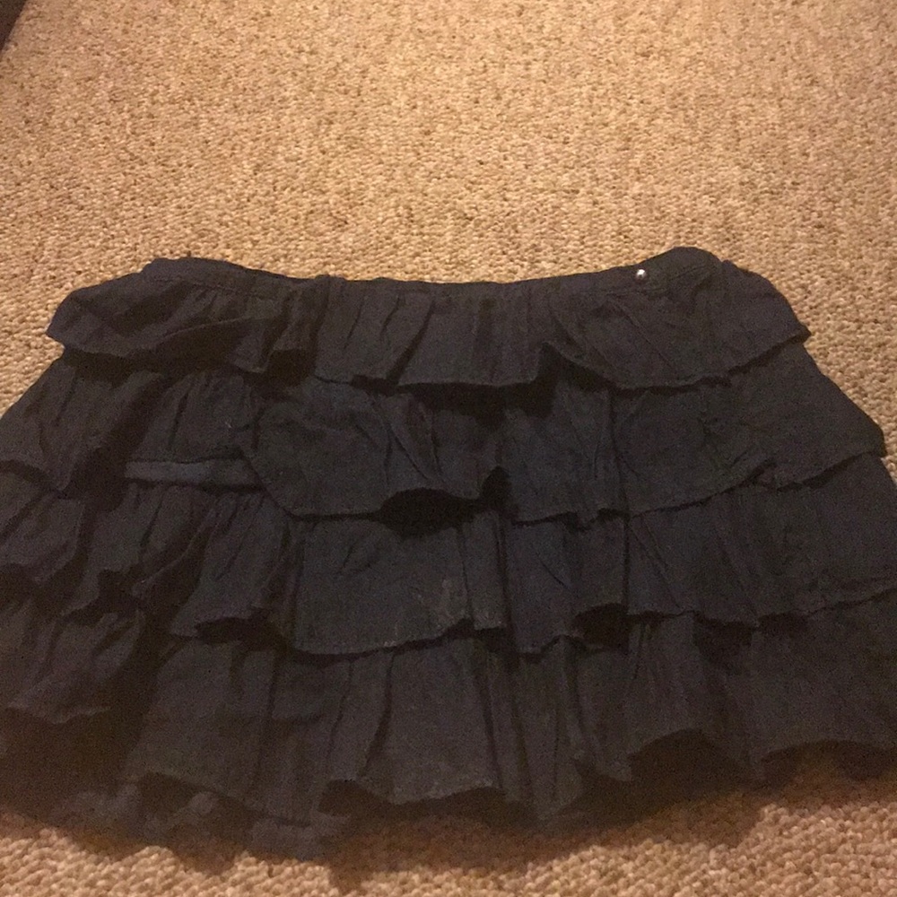 Ruffled jean skirt from Express